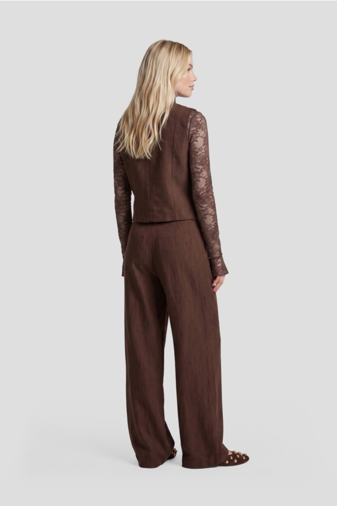 Fluresk bruine dames top | Model