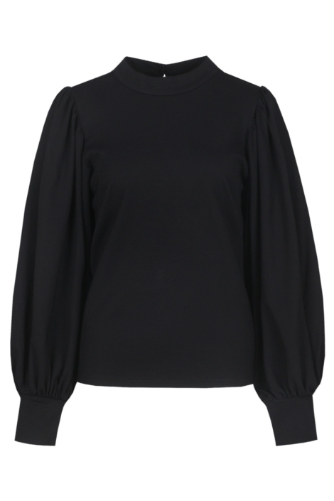 Fluresk zwarte dames t-shirt | Vooraanzicht