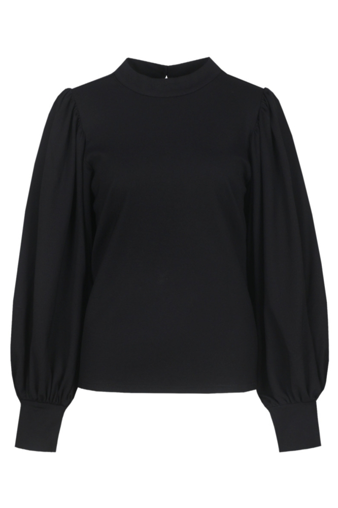 Fluresk zwarte dames t-shirt | Vooraanzicht
