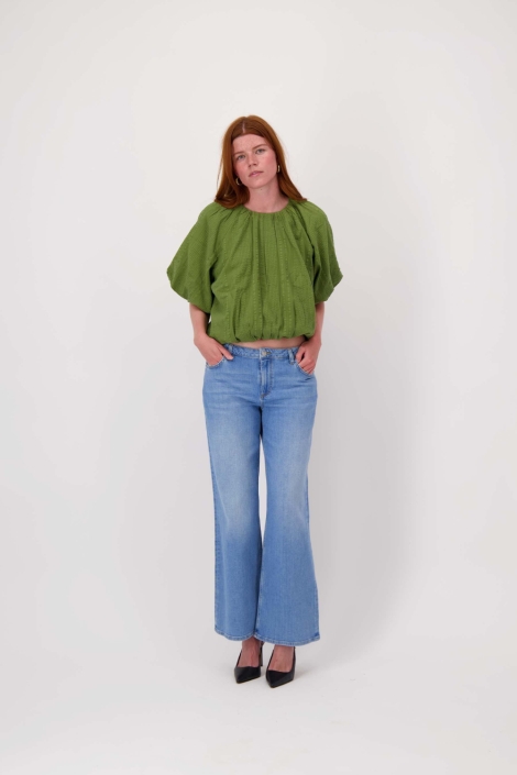 Zusss groene dames t-shirt | Model