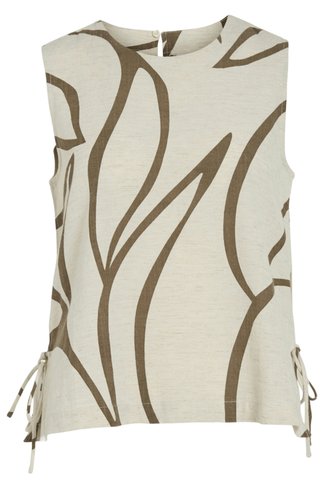 Vila beige dames top | Vooraanzicht