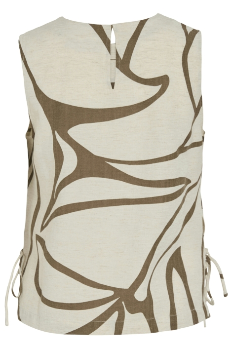 Vila beige dames top | Achteraanzicht