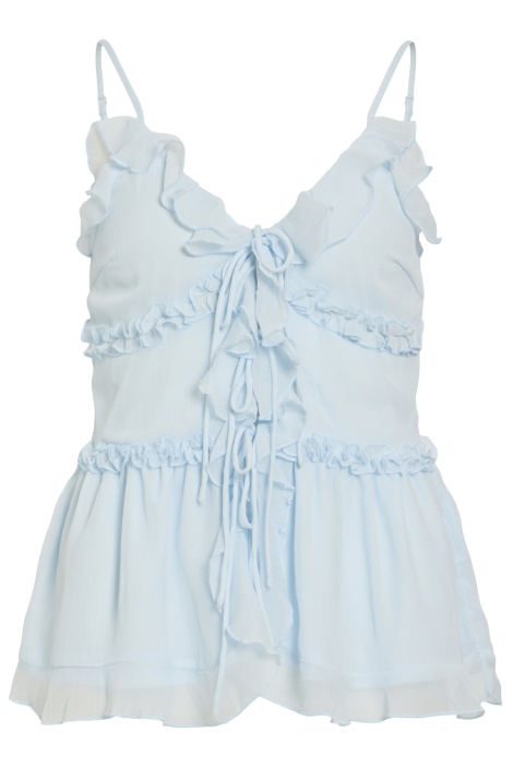 Vila blauwe dames top | Vooraanzicht