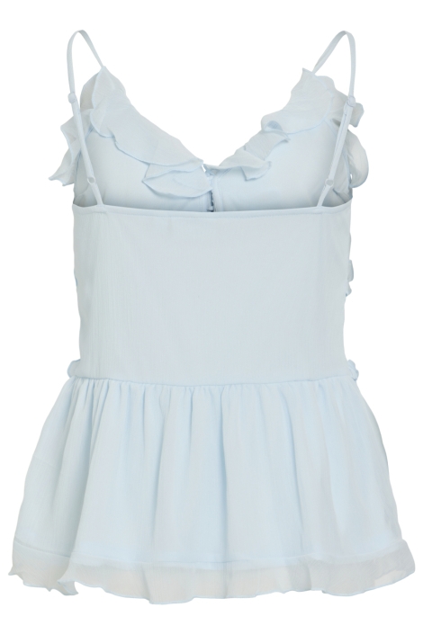 Vila blauwe dames top | Achteraanzicht