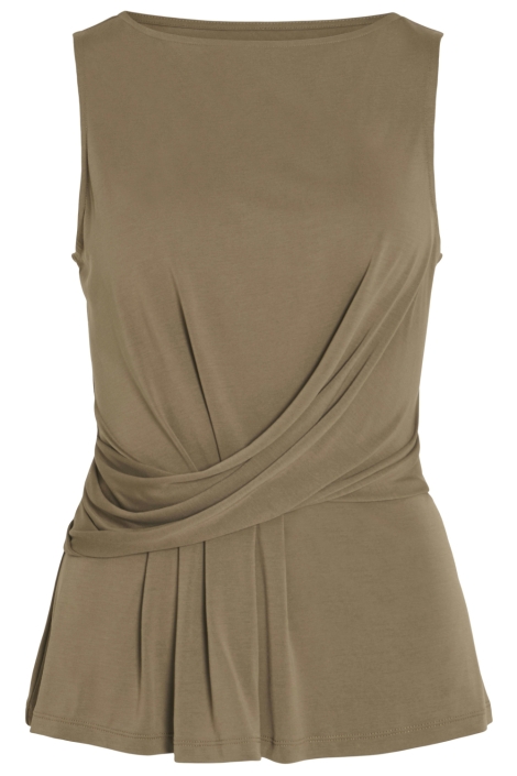Vila taupe dames top | Vooraanzicht