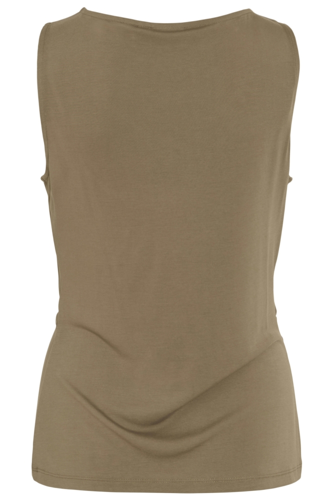 Vila taupe dames top | Achteraanzicht