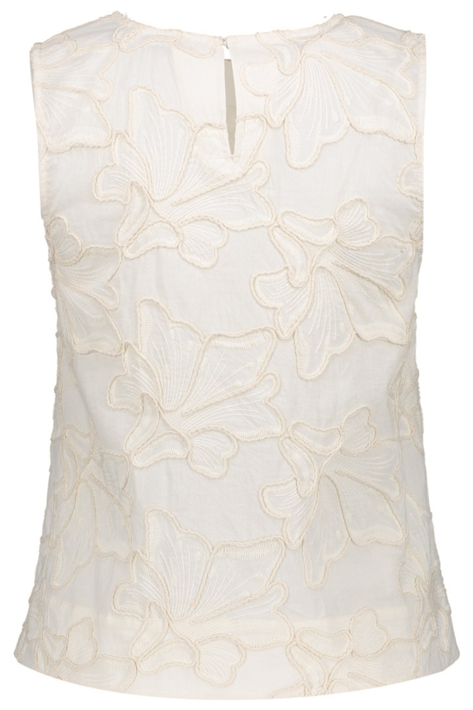 Geisha beige dames top | Achteraanzicht