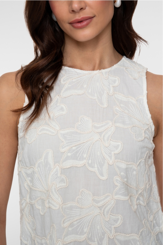 Geisha beige dames top | Close up