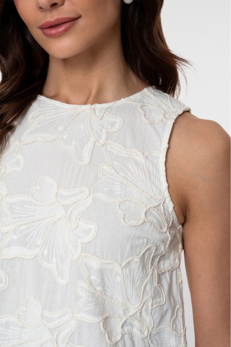 Geisha beige dames top | Close up