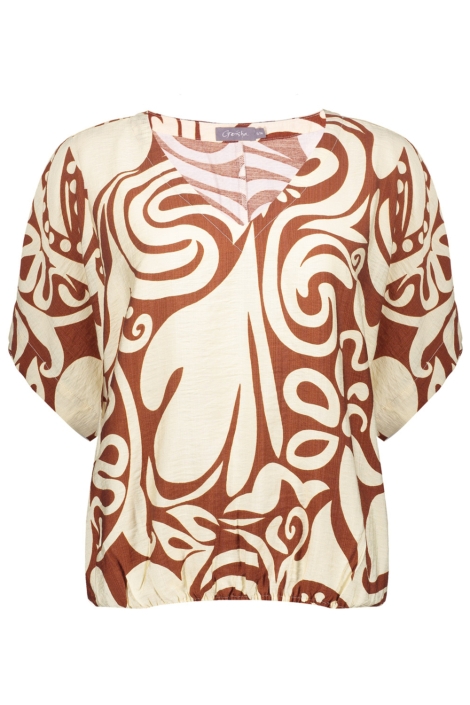Geisha beige dames blouse | Vooraanzicht