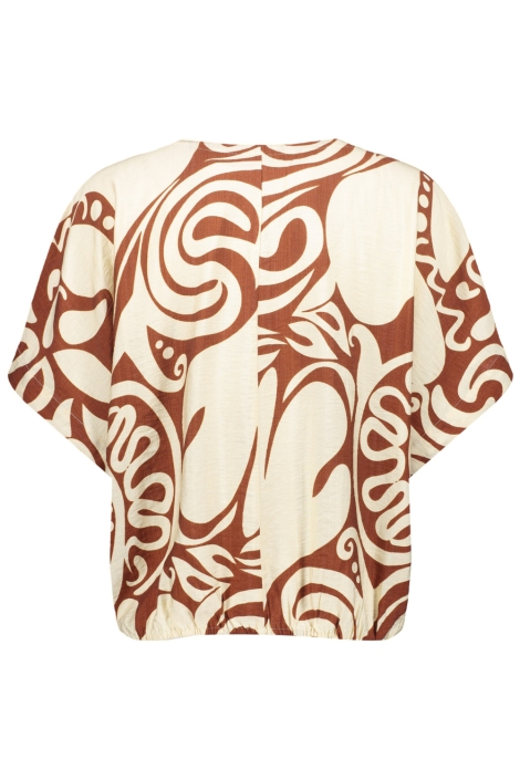 Geisha beige dames blouse | Achteraanzicht