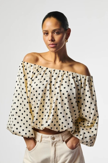 Aaiko Top MADDY DOT PES 511 114300 LES BLANCS