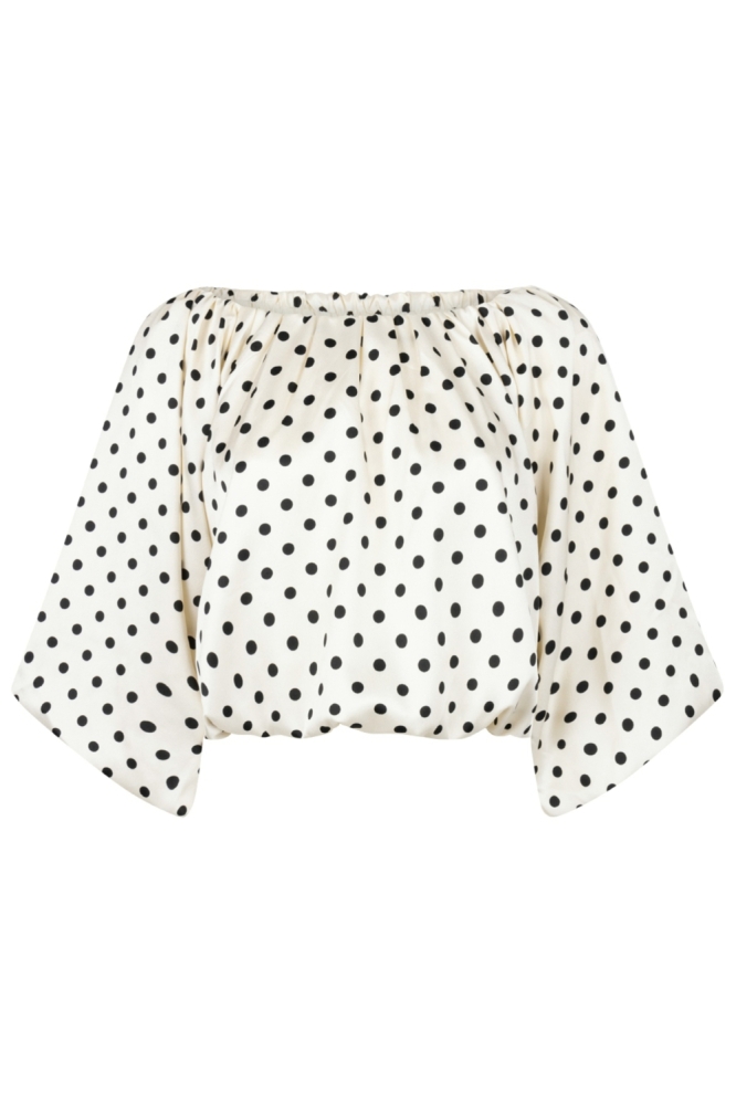 Aaiko ecru dames t-shirt | Vooraanzicht