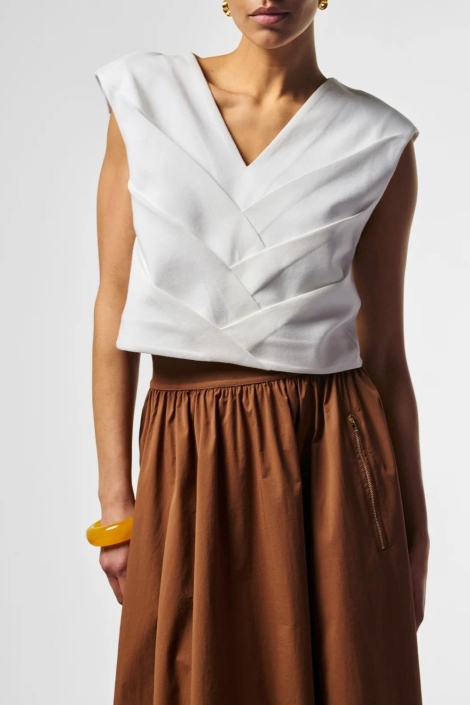 Aaiko ecru dames top | Close up