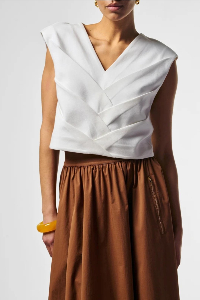 Aaiko ecru dames top | Close up