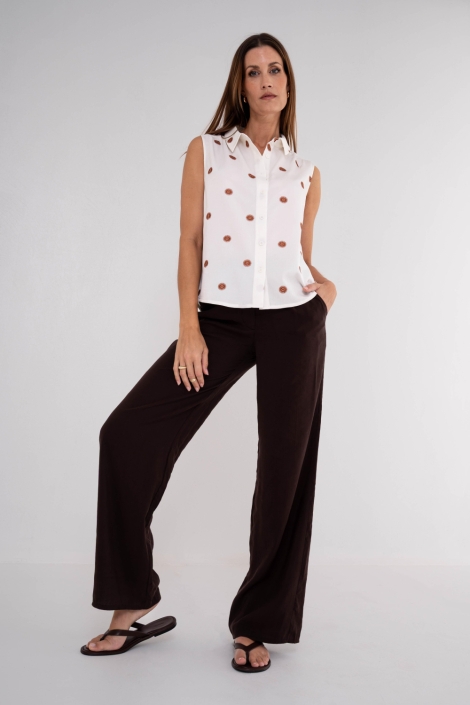 Maicazz ecru dames top | Model