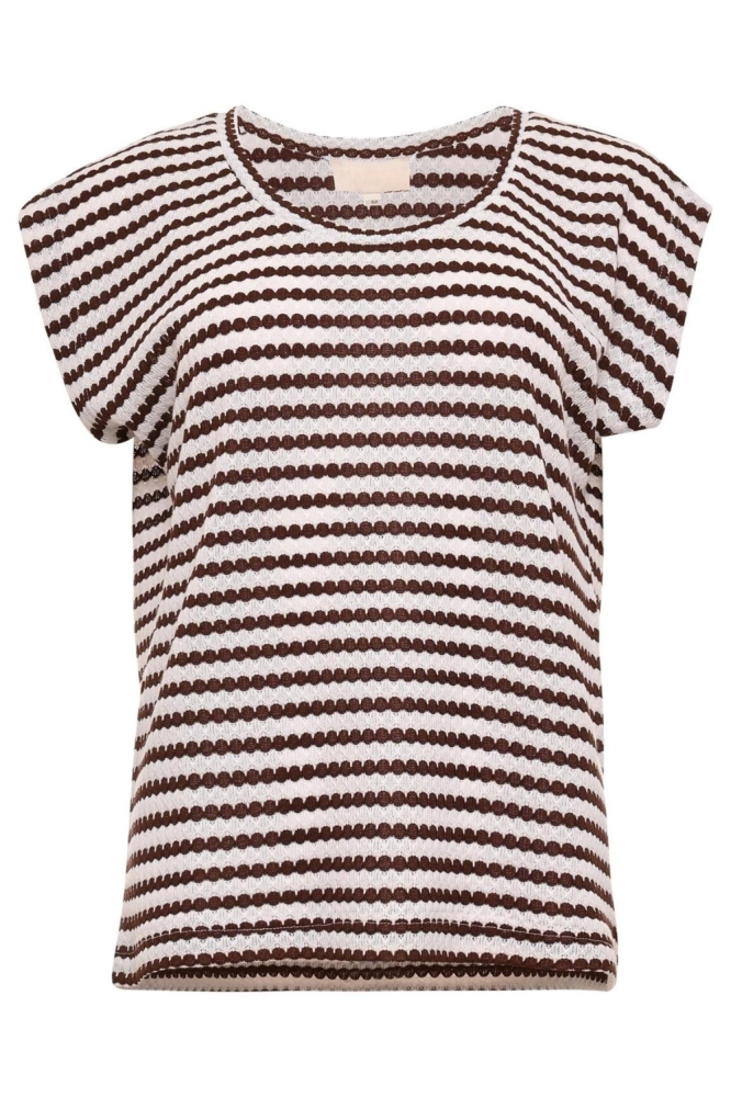 Maicazz bruine dames t-shirt | Vooraanzicht