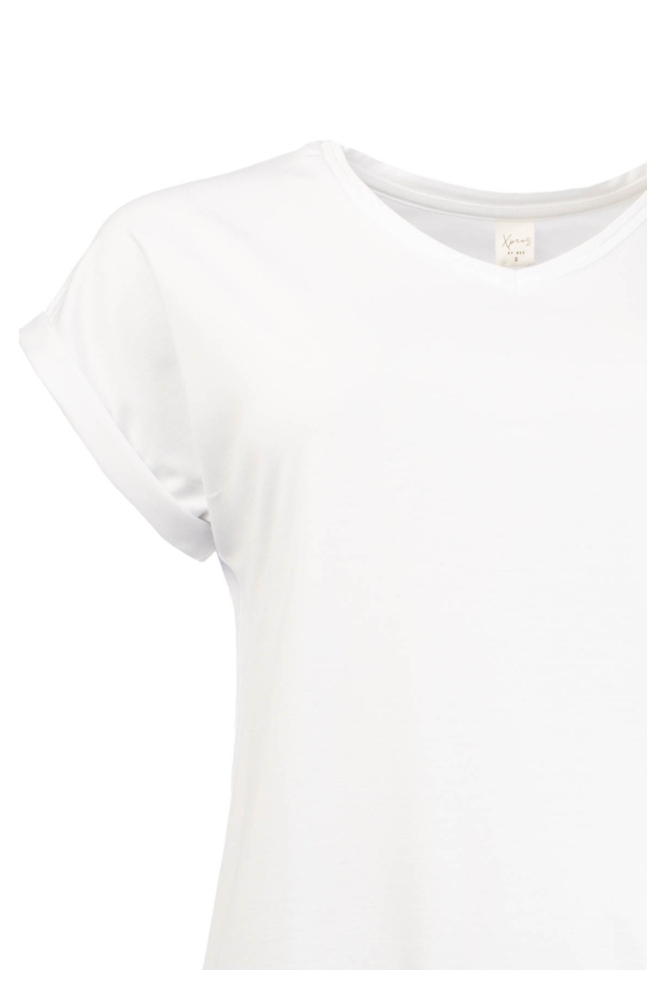 NED witte dames t-shirt | Close up