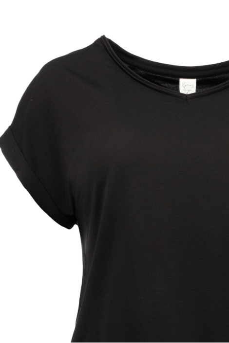 NED zwarte dames t-shirt | Close up