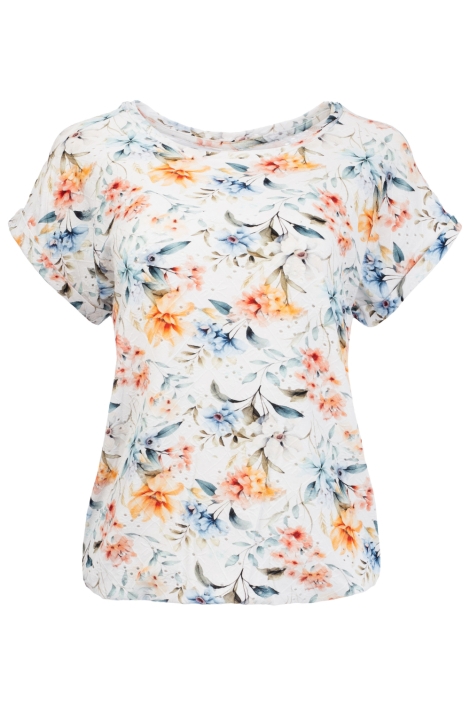 NED ecru dames t-shirt | Vooraanzicht