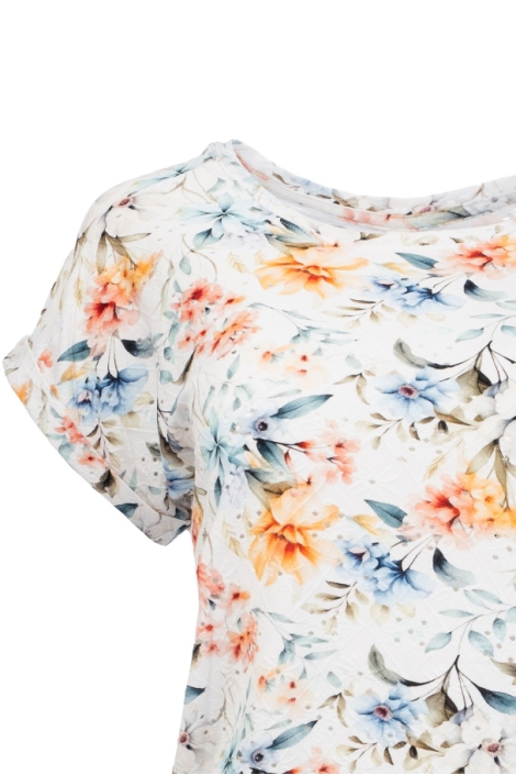 NED ecru dames t-shirt | Close up