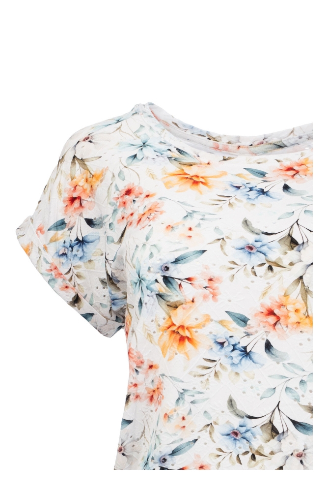 NED ecru dames t-shirt | Close up