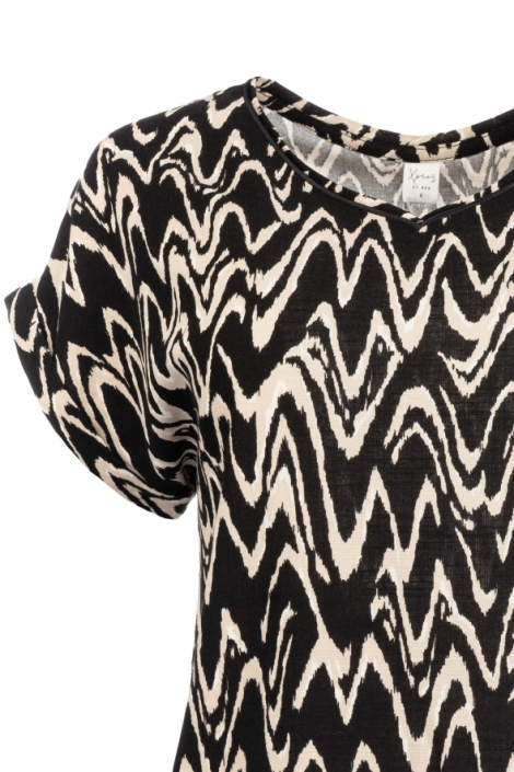 NED zwarte dames t-shirt | Close up