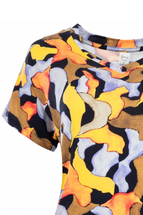 NED oranje dames t-shirt | Close up