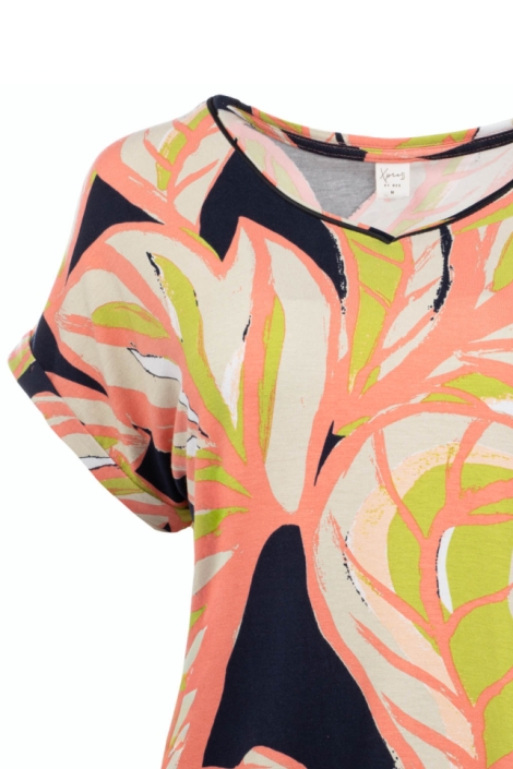NED groene dames t-shirt | Close up
