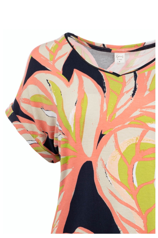 NED groene dames t-shirt | Close up