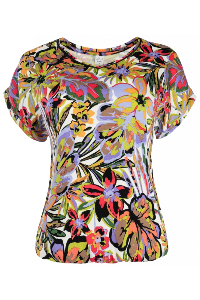 NED ecru dames t-shirt | Vooraanzicht