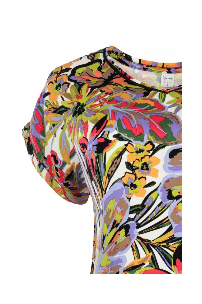 NED ecru dames t-shirt | Close up