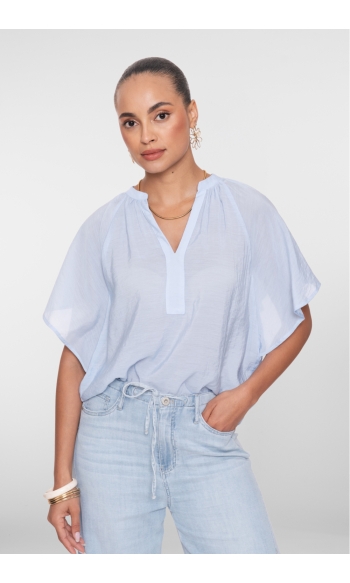 TOP MET VLINDERMOUWEN 63345 45 BLUE