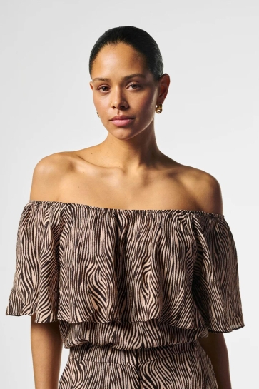 Aaiko Top TIANA ZEBRA VIS 523 181031 HAZELNUT