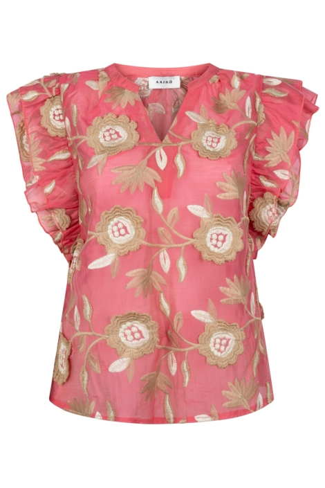 Aaiko roze dames t-shirt | Vooraanzicht