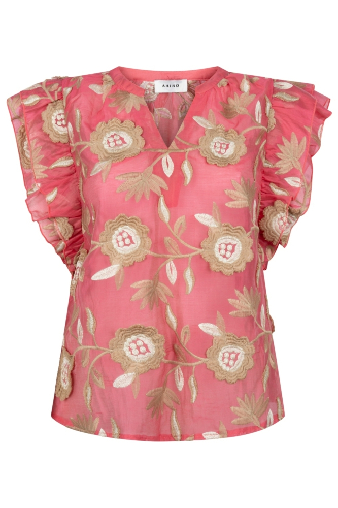 Aaiko roze dames t-shirt | Vooraanzicht