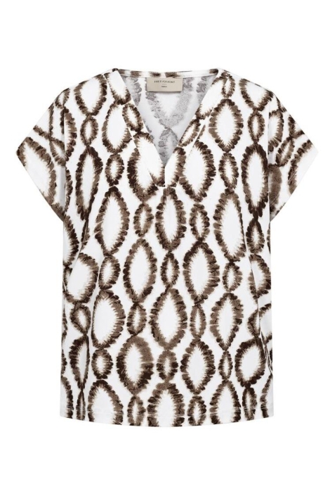 Freequent witte dames t-shirt | Vooraanzicht