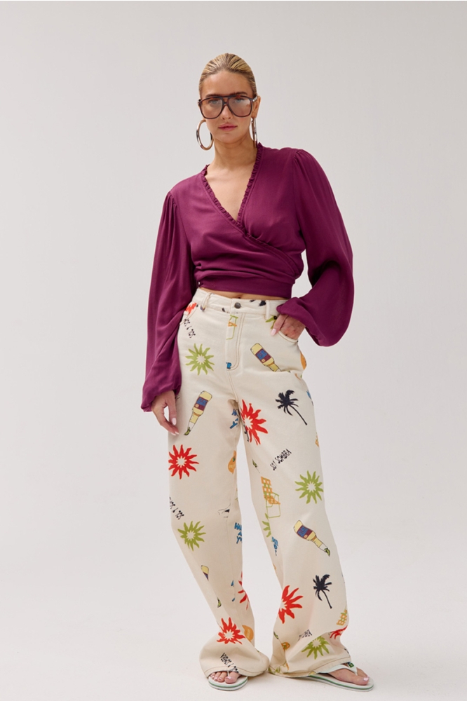 Harper & Yve paarse dames blouse | Model