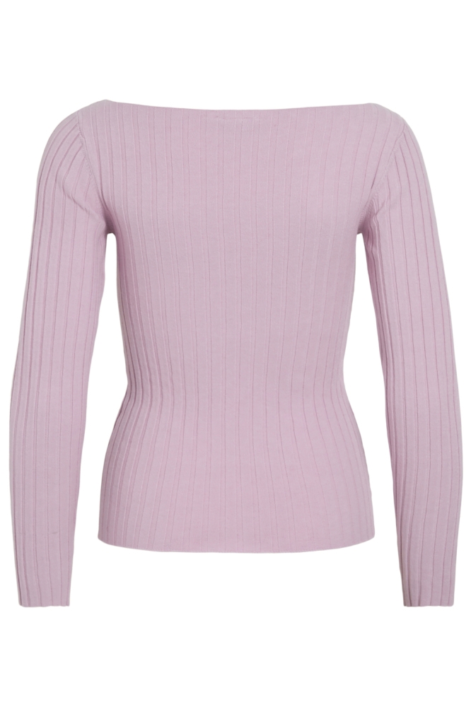 Vila roze dames trui | Achteraanzicht