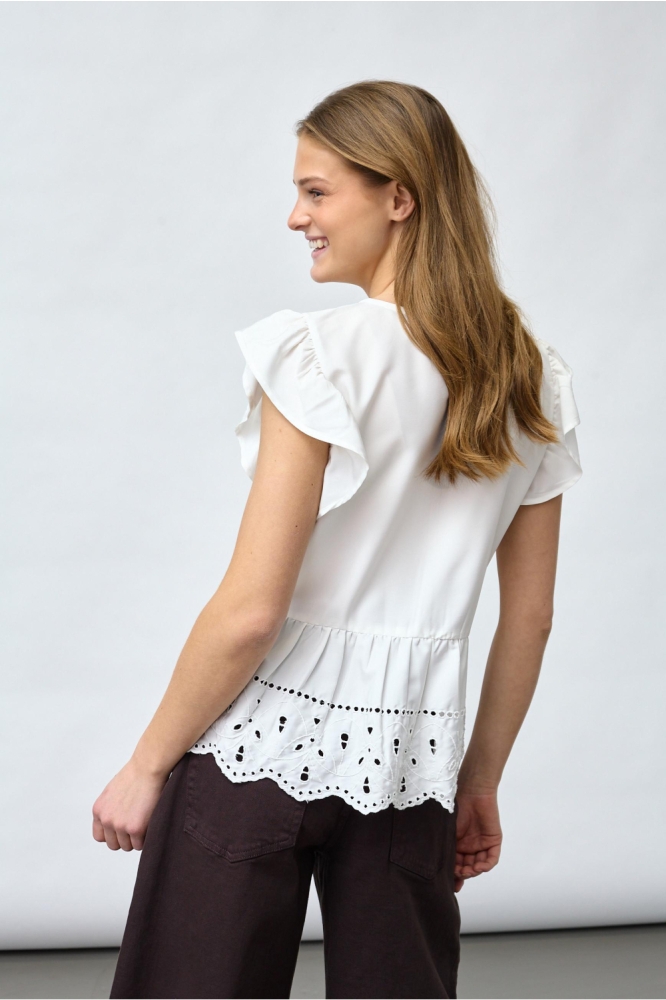 SisterS point witte dames top | Model achteraanzicht