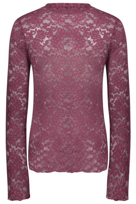 Geisha bordeaux dames top | Achteraanzicht