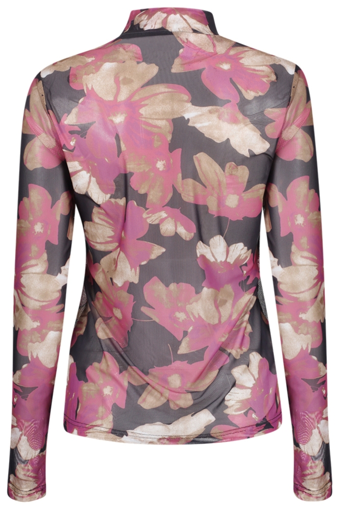 Geisha zwarte dames top | Achteraanzicht