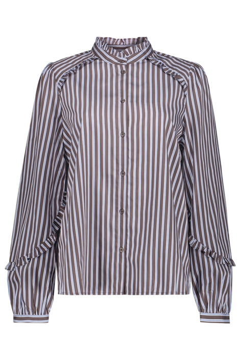 Geisha blauwe dames overhemd | Vooraanzicht
