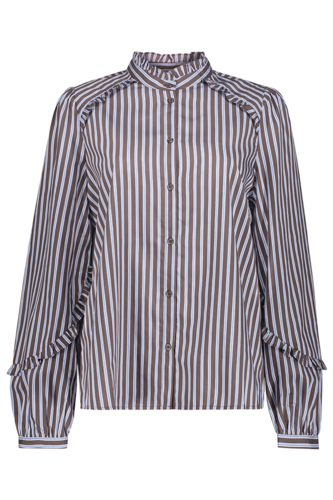 Geisha blauwe dames blouse | Vooraanzicht