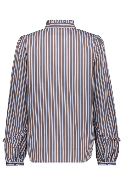 Geisha blauwe dames blouse | Achteraanzicht