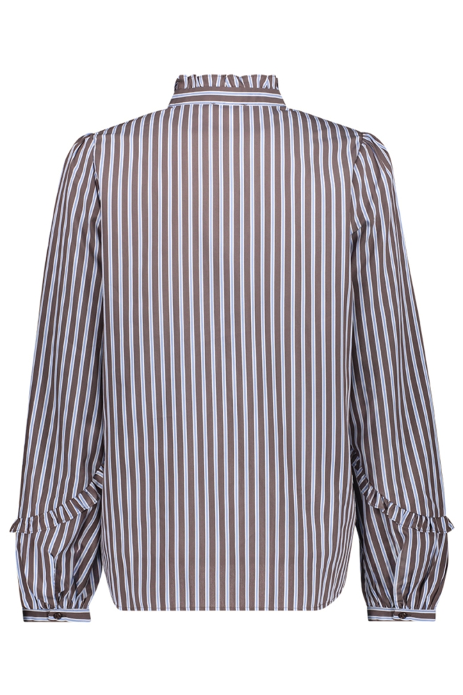 Geisha blauwe dames blouse | Achteraanzicht