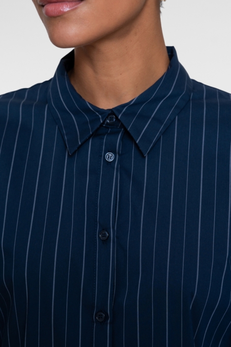 Geisha blauwe dames blouse | Kleurstaal