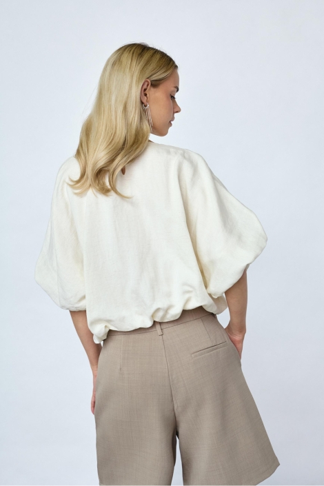 SisterS point beige dames t-shirt | Model achteraanzicht