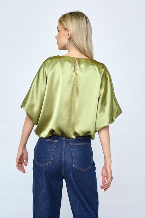 SisterS point groene dames t-shirt | Model achteraanzicht