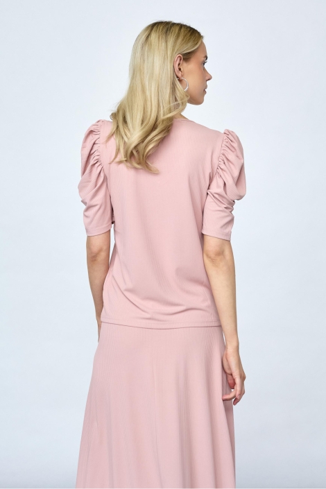 SisterS point roze dames t-shirt | Model achteraanzicht